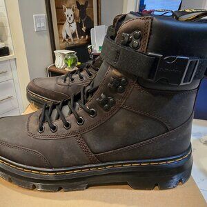 Dr. Martens Combs Leather Brown Military Combat Boots RARE SZ 12 MENS 27804201